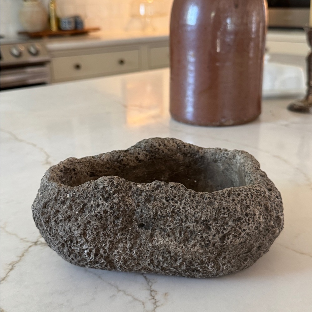 Gray Stone Decorative Bowl